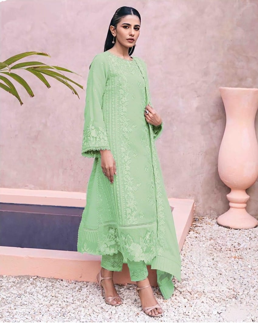 LAWN 3 PIECE UNSTICHED FULL HEAVY EMB SUIT FOR SUMMER 2025