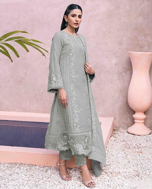 LAWN 3 PIECE UNSTICHED FULL HEAVY EMB SUIT FOR SUMMER 2025