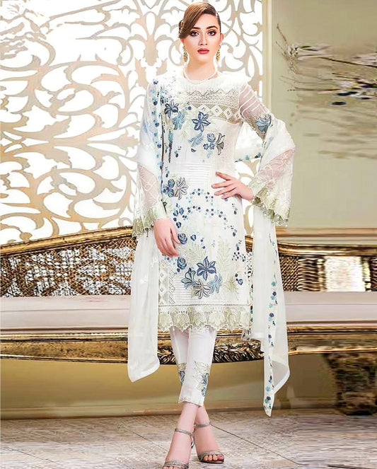 LAWN 3 PIECE UNSTICHED FULL HEAVY EMB SUIT FOR SUMMER 2025