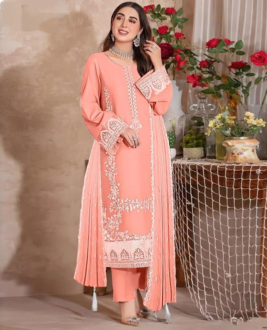 LAWN 3 PIECE UNSTICHED FULL HEAVY EMB SUIT FOR SUMMER 2025